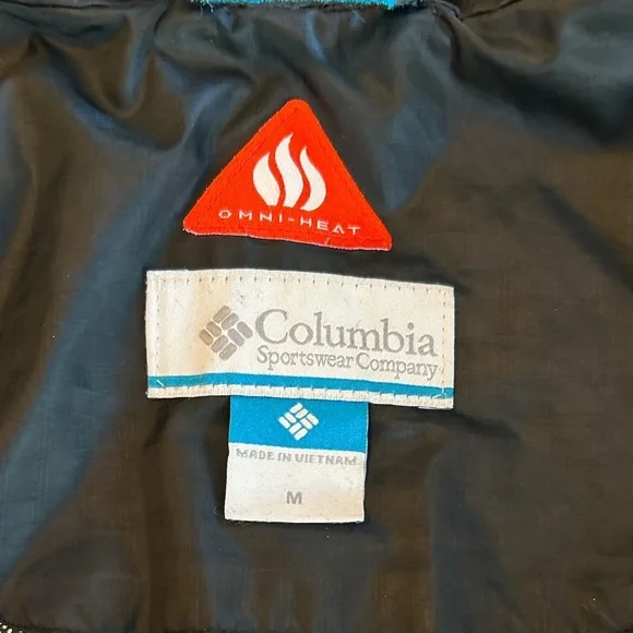 Columbia Jacket Women’s Sz Medium Puffer Black Omni Heat Reflective Panel Coat - Picture 6 of 10